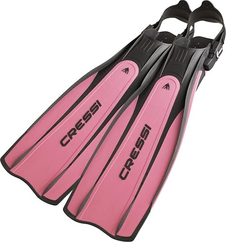Cressi Pro Light Open Heel Tauchen Flossen, Schwarz/Rosa, XS (35/38)