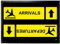 1art1 Flughäfen Arrivals Departures Fußmatte Dekomatte Innenbereich | Design Türmatte 70x50 cm