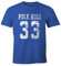 MoonWorks® Herren T-Shirt Polk High Trikot Football 90er Fasching Karneval lustig Fun-Shirt blau XL