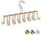 Relaxdays, 14 Ganci, Rame Gruccia Portacinture in Metallo, Moderno Appendino per Cravatte, Salvaspazio, Armadio, Ferro