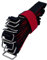 Lumonic 10x Klettbinder 400x30mm gekreuzt Schwarz Rot - Wiederverwendbare Kabelbinder aus Klettband - Zum Befestigen oder Kabelmanagement