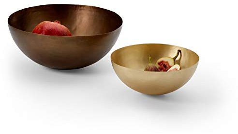 Philippi Salatschüssel Messing Antik dunkel 30 cm