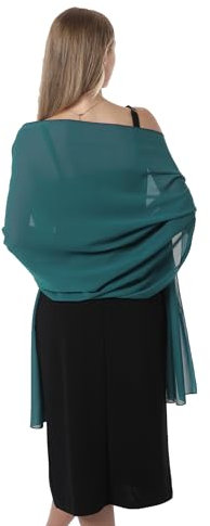 Chiffon Schals und Wraps für Abendkleider Frauen Elegant Weich Schal Braut Schal Hochzeit Stola, Tee Grün (Chiffon), Einheitsgröße