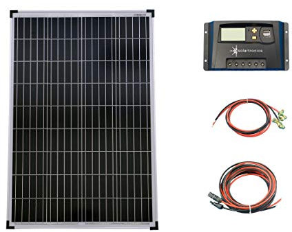 Kit complet 1 module solaire 100 W 20 A régulateur de charge avec câble jaune