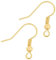 BENECREAT 100 pièces crochets de boucle d'oreille français plaqués or 18 carats avec boules de boucles d'oreilles pour la fabrication de boucles d'oreilles bricolage, 18x18x0.7mm