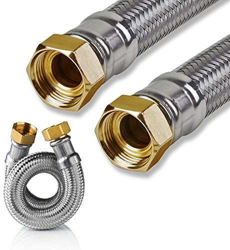 Edelstahl Trinkwasser Panzerschlauch 1 Zoll DN25 300-1500mm DVGW Flexschlauch, Schlauchtyp:1 Zoll x 300 mm