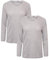Daisy Dreamer Pack of 2 Womens Thermal Long Sleeve Top Ladies Warm Winter Baselayer Tops Thermals, Marl Grey UK 22-24