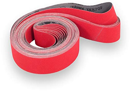 VSM XK870F Schleifband/Keramikkorn Schleifbänder flexibel | 50x2000 mm | 7-teiliges Premium-Set | gemischte Körnungen