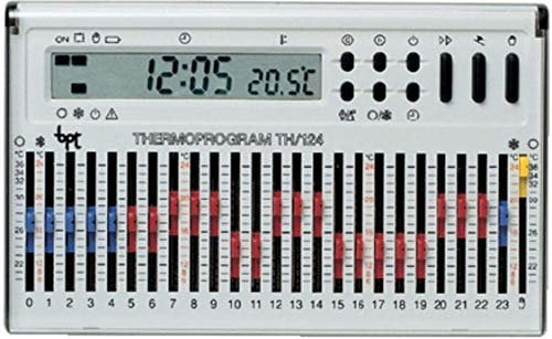 Maxxistore® - BPT TH124BB crono termostato digitale giornaliero parete bianco