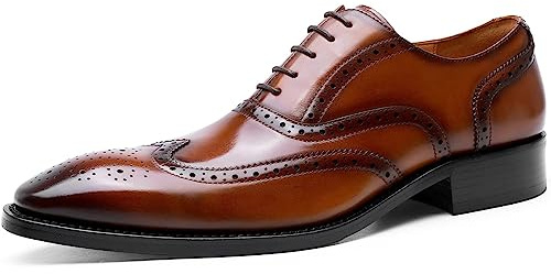 Herren Hochzeitsschuhe Oxfords klassisches Derby Schnürschuhe Lederschuhe Atmungsaktive Wanderschuhe