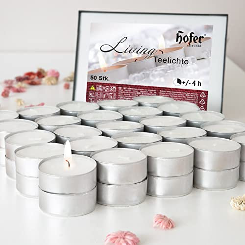 HOFER TEELICHTER - Das Original | Großpackung, ohne Duft | Kerzen zum Dekorieren, Feiern, Genießen, Entspannen | 250 Stk.