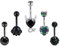 JFORYOU Bauchnabelpiercing Bauchnabel Barbell 14 Gauge Bauchpiercing aus 316L Chirurgenstahl Bauchnabel Piercing Schmuck