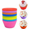 Cupcake Moulds, Reusable Muffin Moulds, Silicone Baking Cases Muffin Molds, BPA Free Nonstick Baking Cups Deep Cupcake Tin for Cakes and Pudding Air Fryer Liners, for Halloween Xmas Party, Set of 24