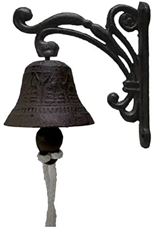 shangjia dîner en Fonte,Cloche en Fonte pour Porte d'entrée - dîner fixée au Mur extérieure d'intérieur pour la décoration d'art Mur Maison Jardin Ferme