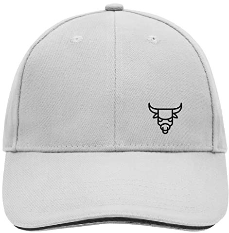 Huuraa Cappy Mütze Stier Sternzeichen Symbol Unisex Baseball Cap Dark Grey/White mit Tierkreiszeichen Symbol Geschenk Idee für Freunde und Familie