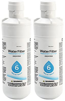 Filtro dell'acqua di ricambio, LT1000p sostituibile filtro dell'acqua del frigorifero per la casa, filtro originale per frigorifero acqua e ghiaccio (2 pezzi)