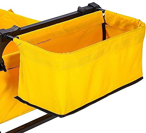 HIGOH Handcart, Faltende Einkaufseinkaufs -Campinghand -Push -Push Tragbarer Trolley -Karren - Hecktasche/Gelb