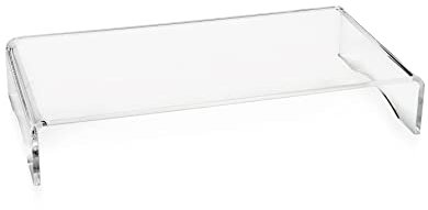 Web Convenienza Porta Pc di Design in Plexiglass - Supporto Monitor Will Trasparente - Porta Pc per Studio, Ufficio, Camera da Letto e Soggiorno