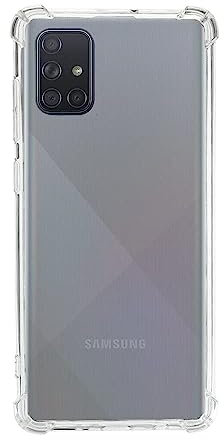 QUITECO Hülle für Samsung Galaxy A71 4G, Handyhülle Transparent Silikon, Durchsichtig Verstärkte Ecken