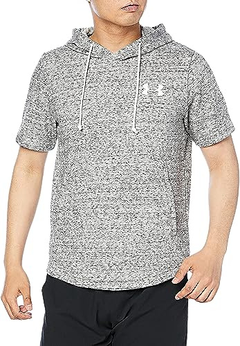 Under Armour Men's UA Rival Terry Short Sleeve Hoodie 1376766, Mod Gray / Heather - 011, M