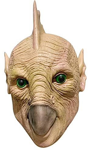 Hworks Máscara de látex con diseño de linterna verde, máscara de cara completa, accesorios de disfraz para fiesta de Halloween