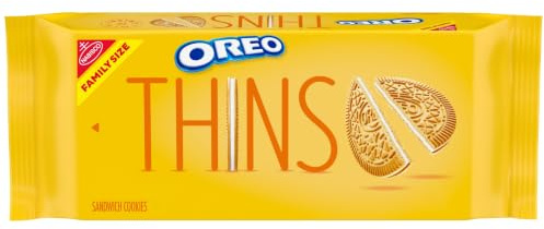 OREO Thins Golden Sandwich Cookies, Familiengröße, 334 g | Zertifiziert koscher