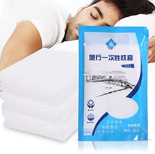 Topyond Einweg Kissenbezug,50x70 cm Einweg Kopfkissenbezug, Vlies Kissenbezug 10 Stück Für Hotelreisen, Flecken Und Spritzwassergeschützt, Weiß