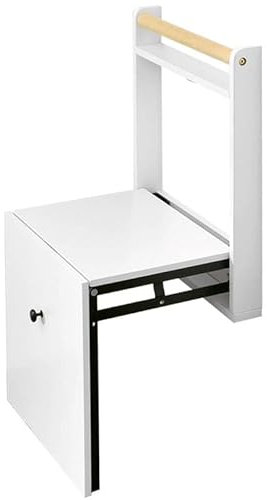 SilteD Haushaltsmöbel Dünner versteckter Klappstuhl Badezimmer- und Duschstuhl Wandmontierter Klapphocker mit Handlauf (Farbe: Argento, Größe: Hellgrau)