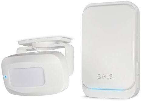 Eaxus® Durchgangsmelder IC-You - Kabellose Funkklingel und Ladenglocke Ladenklingel mit Bewegungsmelder, Weiß