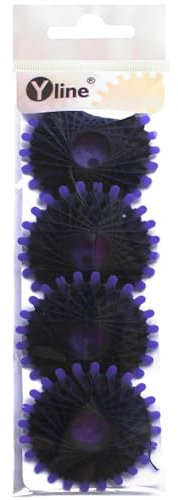 Yline - 4 Sterne a. 20 m Sternzwirn Baumwolle, Sternchenzwirn Stern - Zwirn, 2850-18 (dunkel blau)