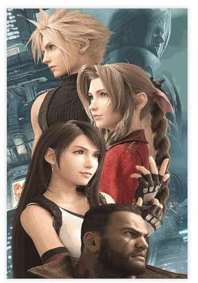yiili Anime Final Fantasy VII Poster auf Leinwand, Schlafzimmer-Dekor, Sportlandschaft, Büro, Raumdekoration, Geschenk, ungerahmt, 30 x 45 cm