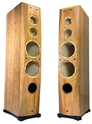 Generic Craftsmen Customized One Pair Double 6.5 Inch Three-Way Birch Plywood Empty Cabinet Box DIY HiFi Mirror Speaker Shell Fit SCAN-Speak R2904/700005 12W/4631G00 18W/8531G00 (Veneer 4)