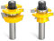 MEANLIN 2PCS Bit Shaker Rail and Stile Router Bit Set 1/2 Inch Shank Woodworking Tongue and Groove Router Bit Raised Panel Milling Cutter Tools for Cabinet Door, Frames and More