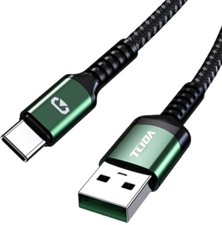 TLIDA USB to USB C Cable, 480M/S Type C Charger Cable Fast Charging Braided Cord Nylon Braided Certified Charger Cord for iPhone 15/16, iPad, Samsung, PD 66W
