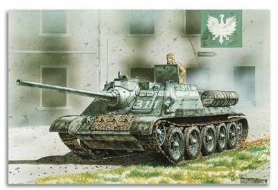 BINKAIYI Kriegskunst-Poster, Selbstfahrende Waffe, SU-85, UdSSR, Poster, dekoratives Gemälde, Leinwand, Wandposter und Kunstdruck, moderne Familienschlafzimmer-Dekoration, Poster, 40 x 60 cm