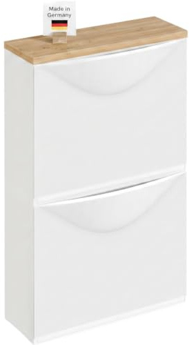 Clutter Cover Holzplatte für Trones Schuhregal - 1, 2 oder 3 nebeneinander, Deckplatte im Stil Artisan Eiche, Holzbrett für Kunststoff Schuhschrank (für 1 Trones (513 x 159mm))