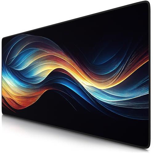 TITANWOLF - XXL Mouse Mat - Mouse Pad 900 x 400 x 3mm –Speed Gaming Mouse Pad - Extra Large - Table Mat Large Size - improved Precision and Speed – Design Abstract Panorama