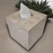 Marmor Taschentuchbox - Naturstein Kosmetiktuch Halter - Tuchbox aus beigem Stein für Badezimmer, Wohnzimmer, Flur etc.