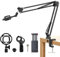 Mic Arm, Adjustable Boom Arm 360°Rotatable Microphone Arm for Blue Yeti HyperX QuadCast Snowball, Sturdy Aluminum Microphone Mic Stand for Recording and Gaming
