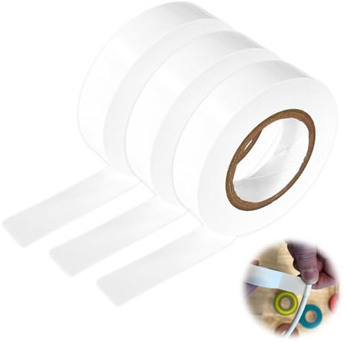 Gsedaox White Electrical Tape,3 Rolls,15mm x20m, Adhesive & Heat Resistant, Electrical Insulation Tape Adhesive Gaffer Tape,for Insulating, Repairing and Protecting Electrical Wires