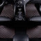 LAFENI Auto Fußmatten für Mercedes Benz C-Class W204 C204 AMG C63 2012-2014, PU Leder Vorne und Hinten Bodenmatte Set wasserdichte Fussmatten Autofussmatten rutschfeste Zubehör,B/Black-red