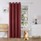 Joydeco Verdunkelungsvorhang 1 Stück,Vorhang Blickdicht mit Ösen Türvorhang H 210 x B 132 Thermovorhang Dunkelrot Kälteschutz Hitzeschutz Blackout Curtain für Schlafzimmer Wohnzimmer