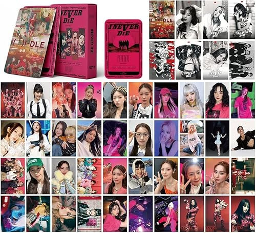 SZTVECFW 55 Stück (G) I-Dle-Fotokarten (G) I-Dle I Never Die Neues Fotoalbum (G) I-Dle Minikarten Tomboy-Fotokartenschenk Für Mädchenfans (G) I-Dle Merch
