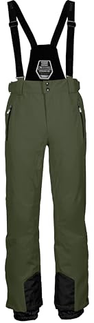 killtec Herren Skihose/Funktionshose mit abnehmbaren Trägern, Kantenschutz und Schneefang KSW 100 ENOSH MN SKI PNTS, waldgrün, 4XL, 43431-000