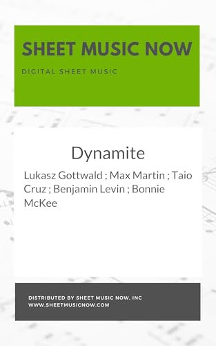 Dynamite Sheet Music (English Edition)