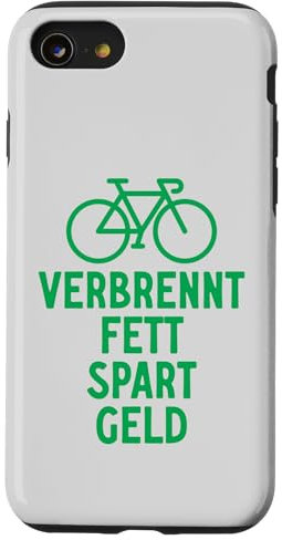 Hülle für iPhone SE (2020) / 7 / 8 Lustiger Fahrrad Spruch: Verbrennt Fett spart Geld, Bike