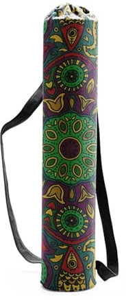 Yogamatte Tasche Modische Yogamatten-Tasche, Segeltuch-Yogatasche, leicht zu tragen, Yoga-Rucksack, Tanzsport, Gymnastikmatten-Abdeckung, Sportrucksack, passend for die meisten Mattengrößen(Gold)