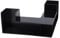 Aquarium Underground Tunnel 2 Outlets Corner Tunnel for Fish Tank Decoration and Landscaping