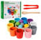 Rainbow Balls in Cups Toddler Montessori Toys, Wooden Colour Sorting Stacking Toys, Kids Preschool Matching Games Educational Toy Cups & Balls Set for Learning Color Sorting & Counting (10 Colours)