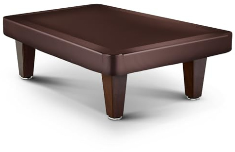 LOCKCUE 8ft Pool Table Cover with Plush Lining - Waterproof Dust Protector Fits 103x58 Billiards Pool Table, Snug Fit & Storage Bag, Brown